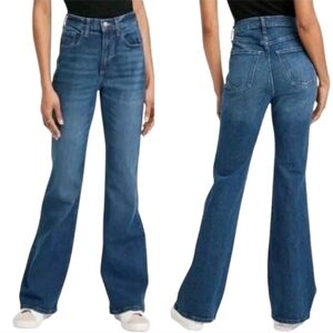 Universal Thread High Rise Flare Jeans Medium Wash Sz 0S Retro-Chic Cowgirl